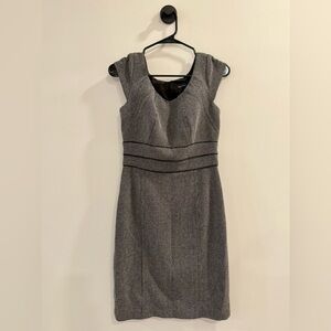 White House Black Market Gray Midi Dress